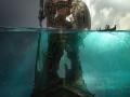 Submerged Statue - God of War main Statue